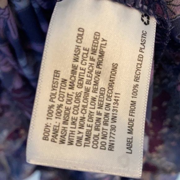 Xhilaration Floral Long Sleeve Peplum Boho Top, Size Medium - Picture 9 of 12